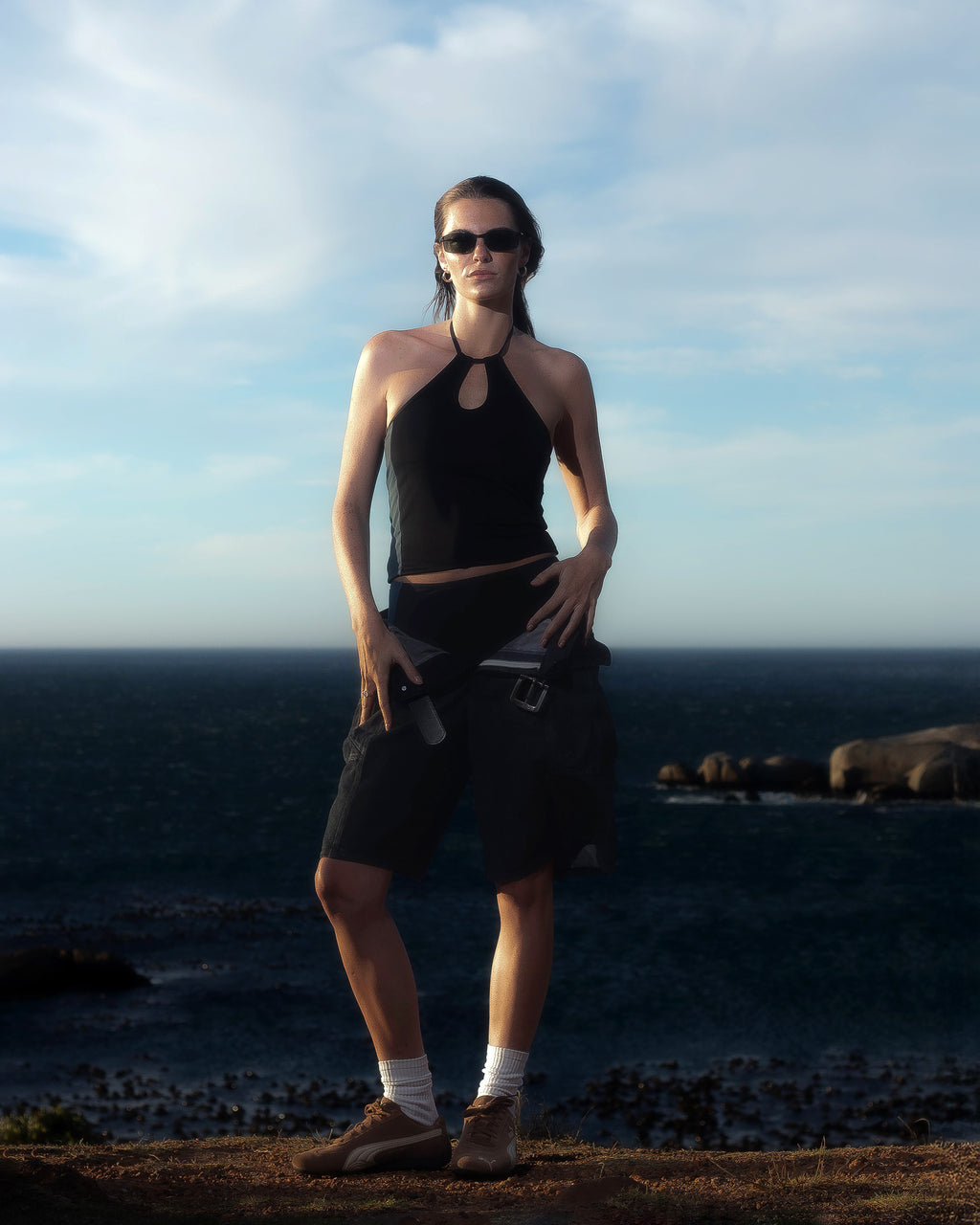 The Tankini Set | Black and Charcoal