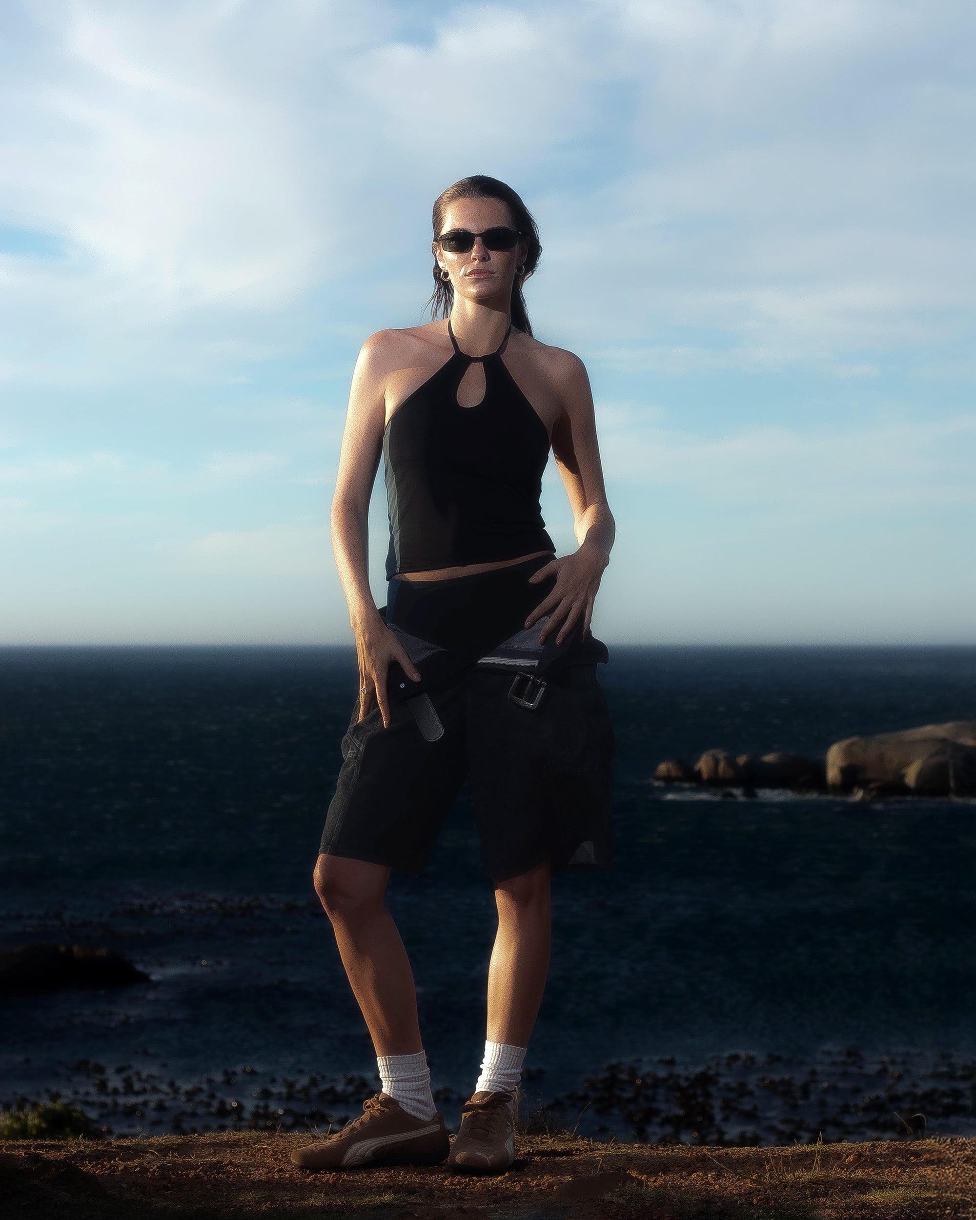 The Tankini Set | Black and Charcoal