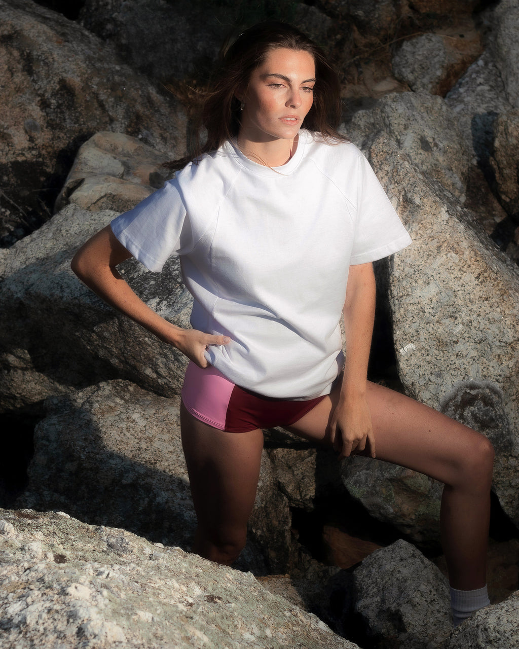 The Tankini Set | Maroon and Pink