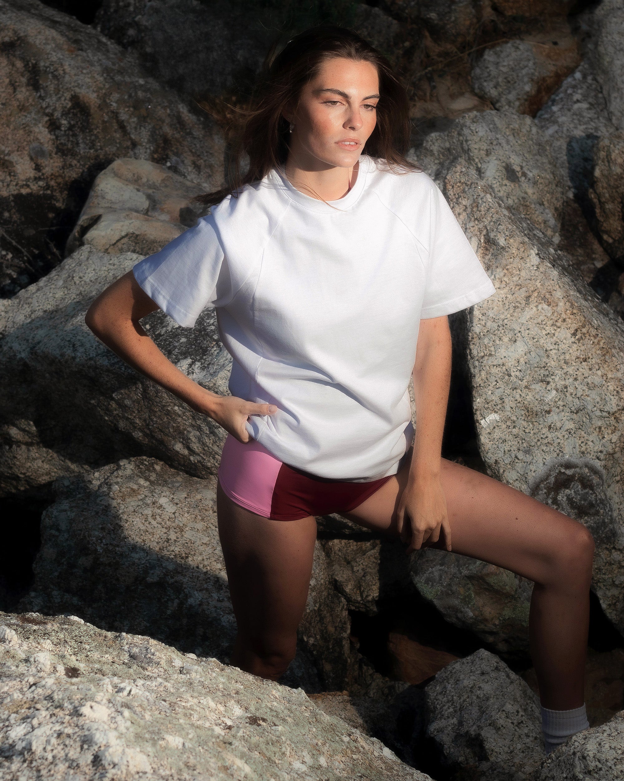 The Tankini Set | Maroon and Pink