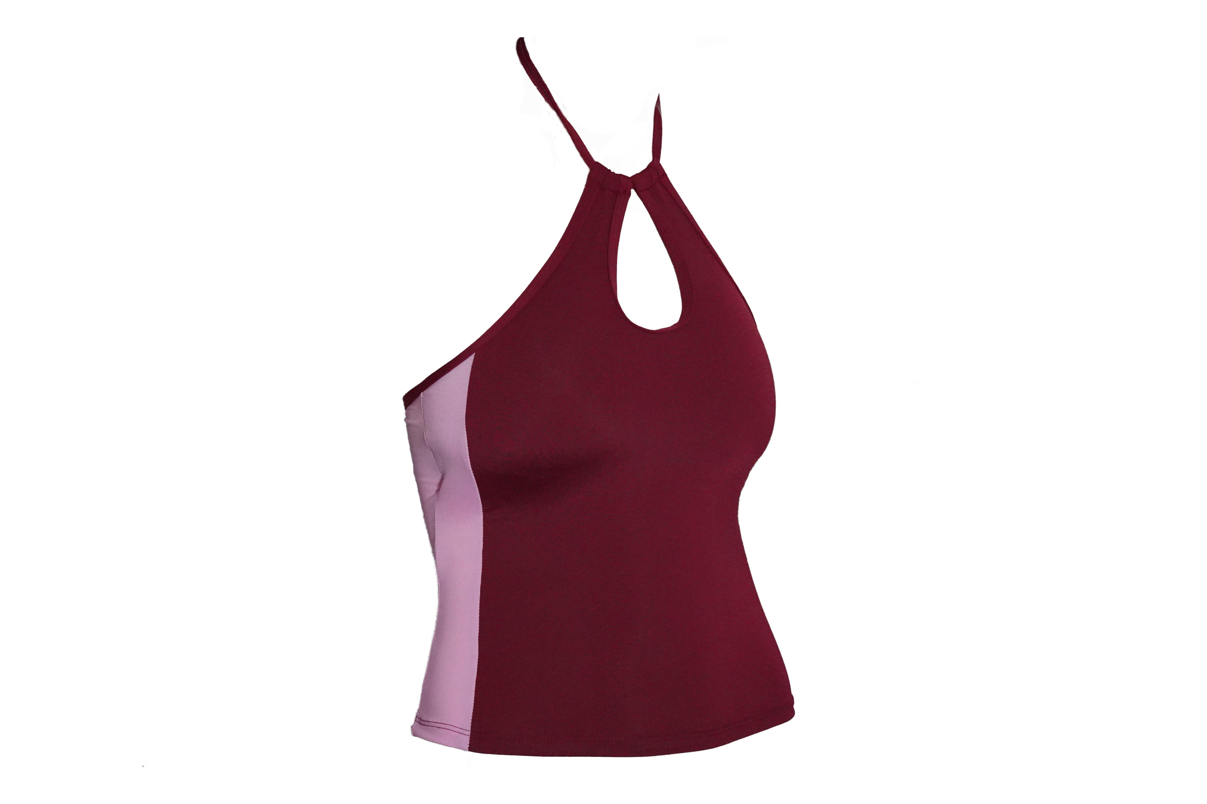 The Tankini Set | Maroon and Pink
