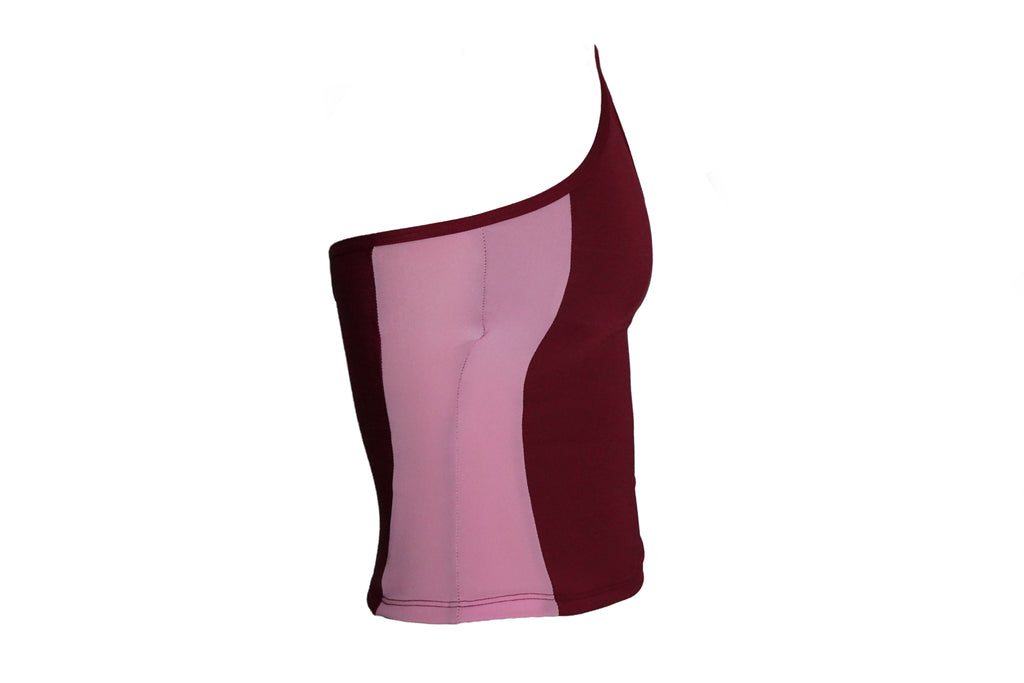 The Tankini Set | Maroon and Pink